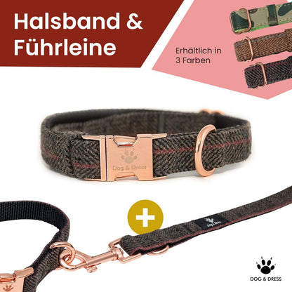 Hundehalsband + Leine Set "Passion" inkl. Geschenkbox