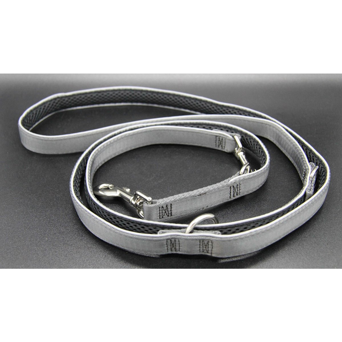 Dog leash Silver-Black-Edition, M