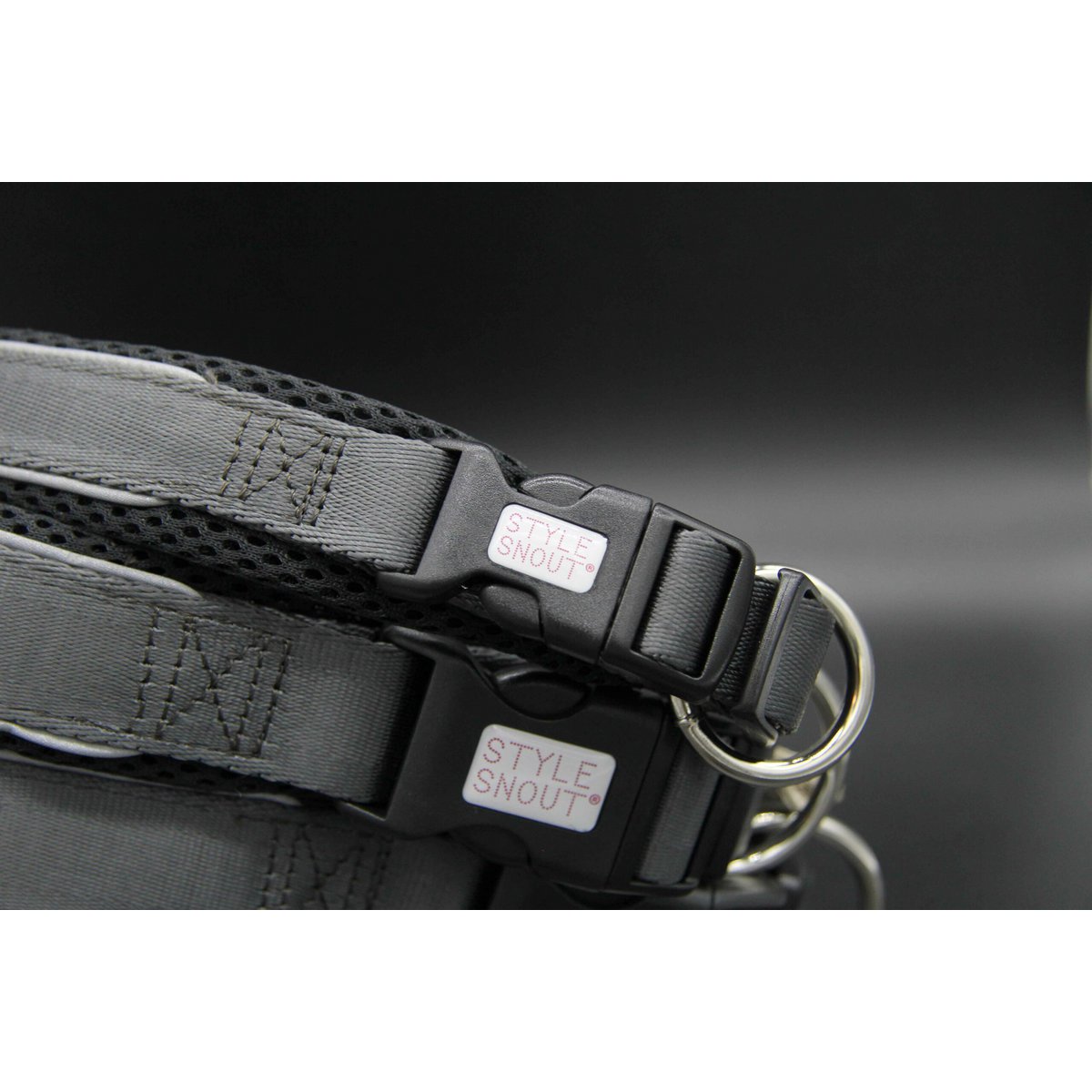 Dog collar Silver-Black-Edition