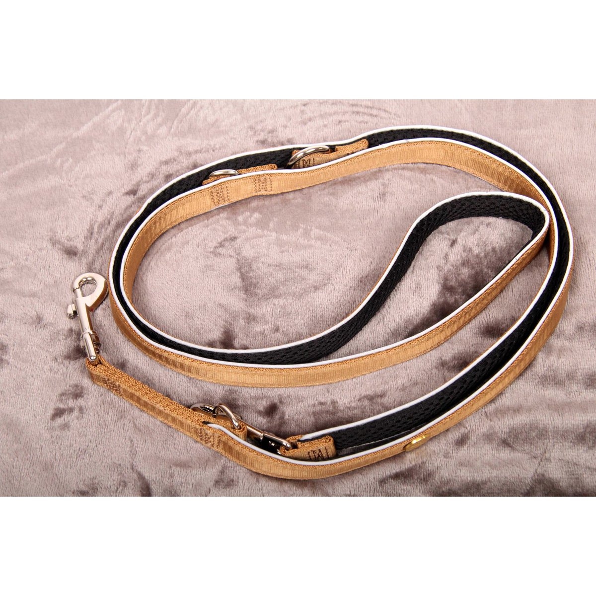 Dog leash Gold-Black-Edition, M