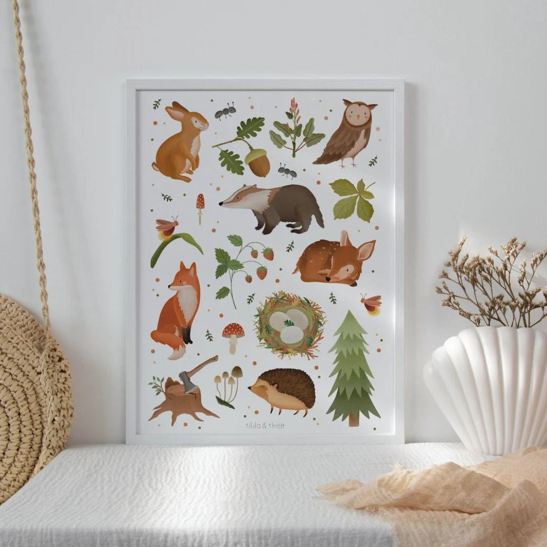 Poster forest animals - children's room